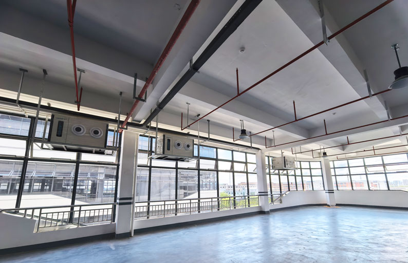 生產車間悶熱，需制冷降溫，安裝星科蒸發冷省電空調-臥式射流型號