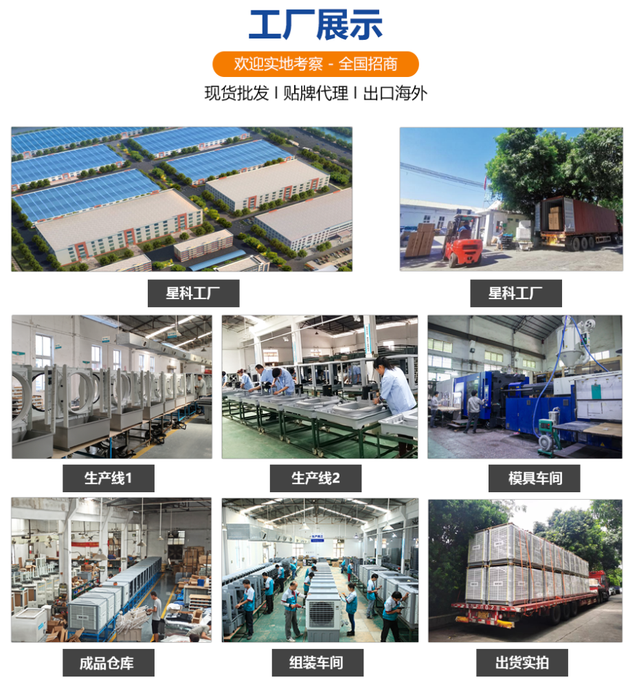 星科環?？照{降溫通風生產廠家生產車間